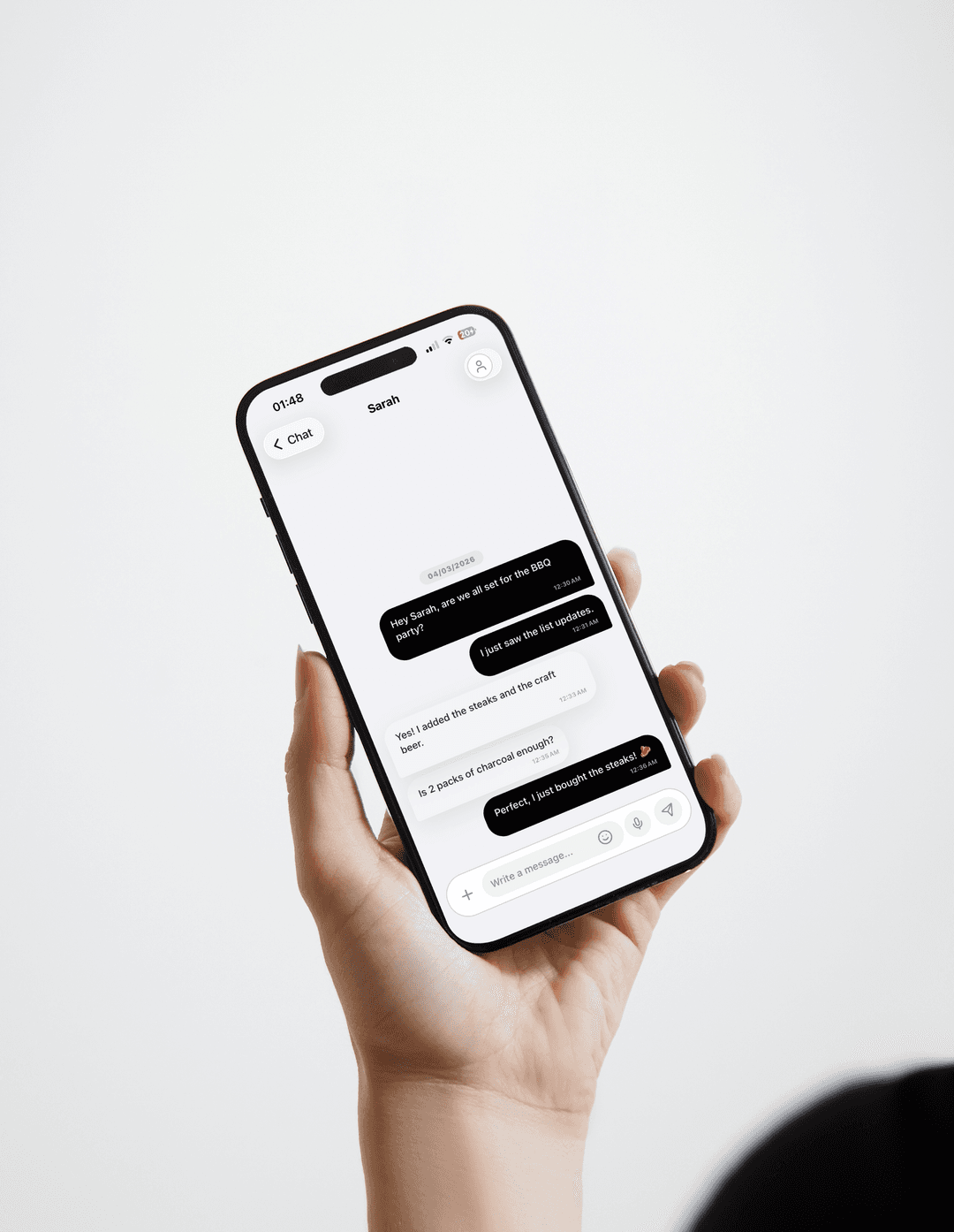 Smart features UI showcasing auto-categorization